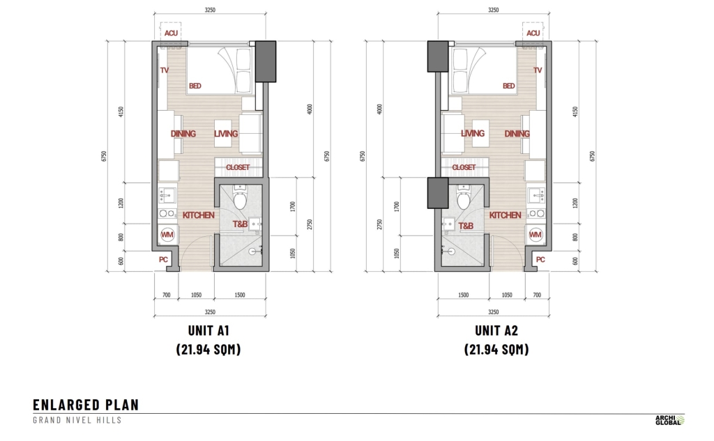 LAYOUT - STUDIO UNIT - AURIA RESIDENCES LAHUG