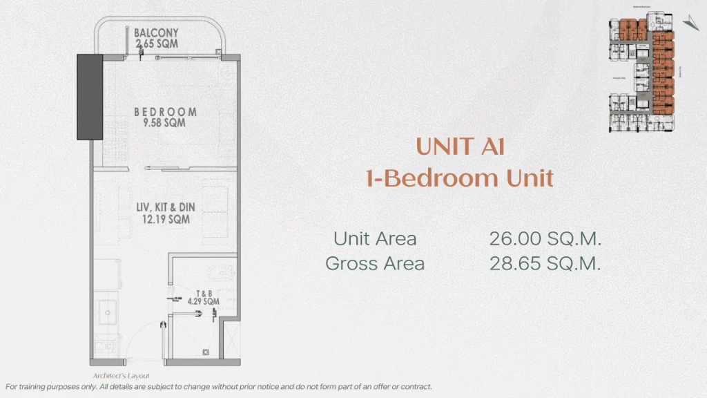 Calle Centrale_1 Bedroom Unit A1