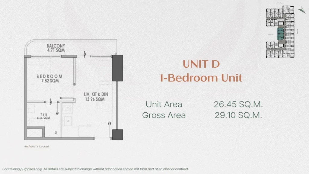 Calle Centrale_1 BEDROOM Unit D