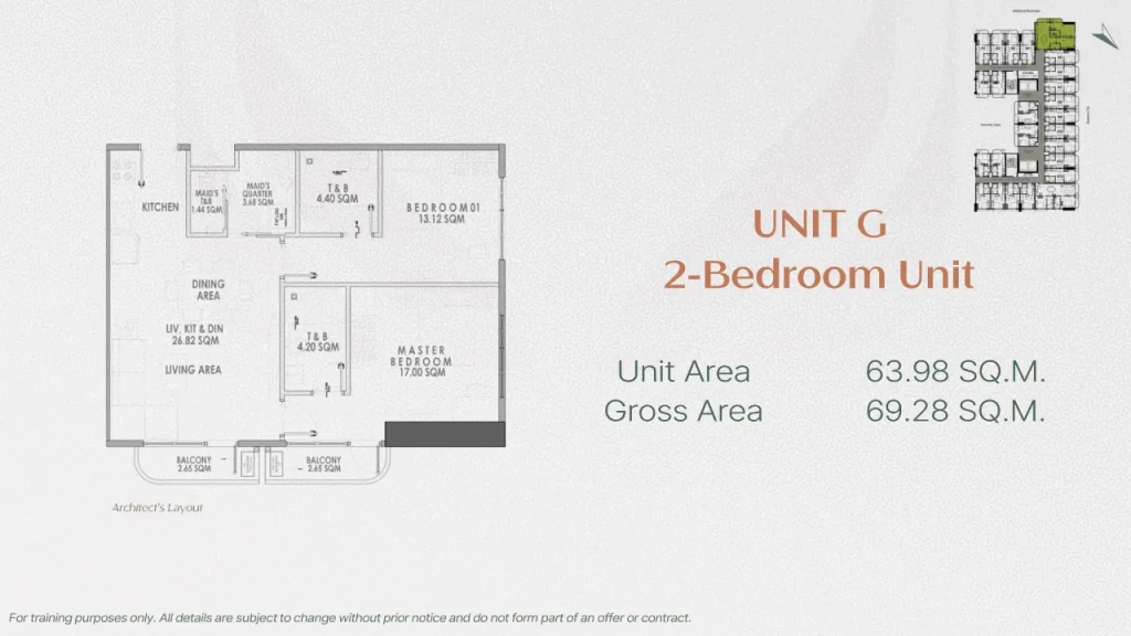 2 Bedroom Unit G